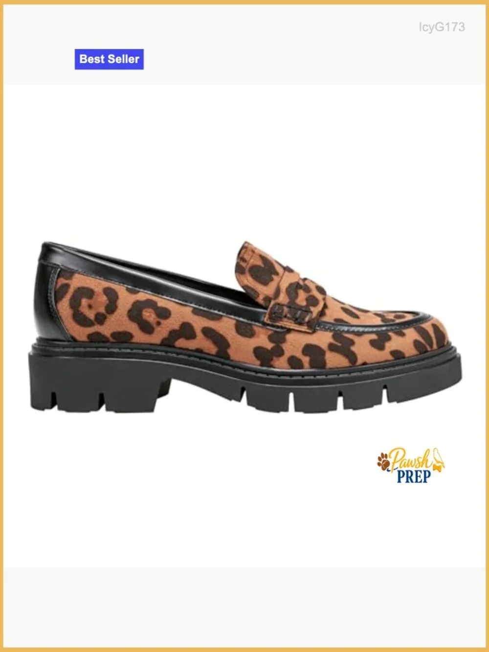 Women's Penny Loafers Slip-On Almond Toe Lug Sole Shoes - Picture 5 of 6